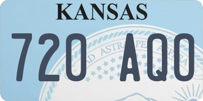 KS license plate 720AQO