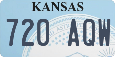 KS license plate 720AQW