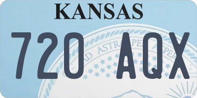 KS license plate 720AQX