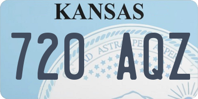 KS license plate 720AQZ