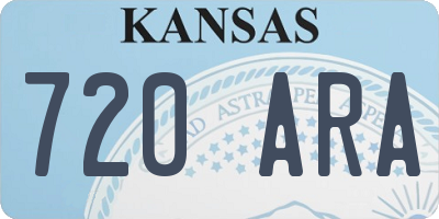 KS license plate 720ARA