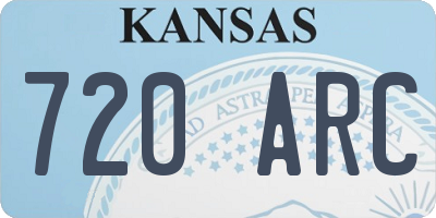 KS license plate 720ARC