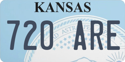 KS license plate 720ARE
