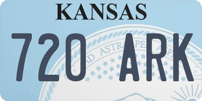 KS license plate 720ARK