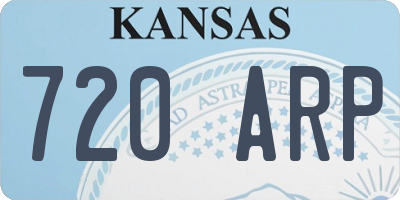 KS license plate 720ARP