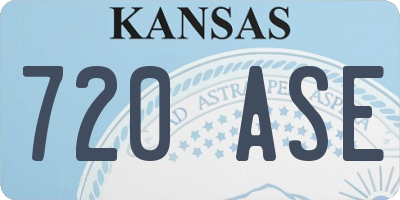 KS license plate 720ASE