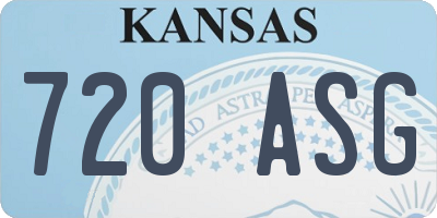 KS license plate 720ASG