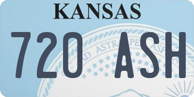 KS license plate 720ASH