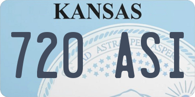 KS license plate 720ASI