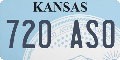 KS license plate 720ASO