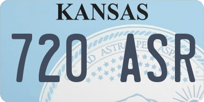 KS license plate 720ASR