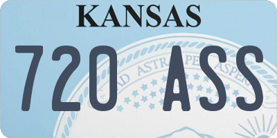 KS license plate 720ASS