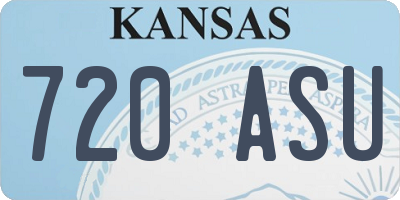 KS license plate 720ASU