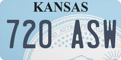 KS license plate 720ASW
