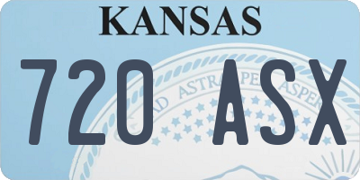 KS license plate 720ASX