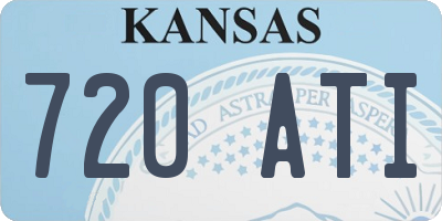 KS license plate 720ATI