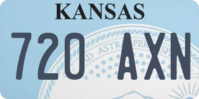 KS license plate 720AXN