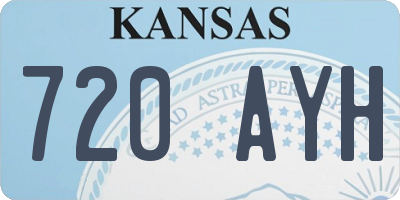 KS license plate 720AYH