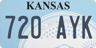 KS license plate 720AYK