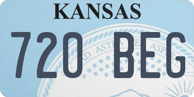 KS license plate 720BEG