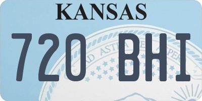 KS license plate 720BHI