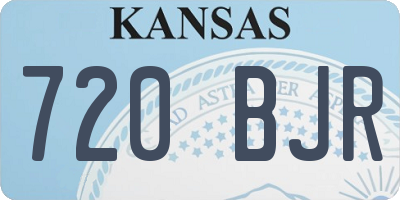 KS license plate 720BJR