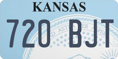 KS license plate 720BJT