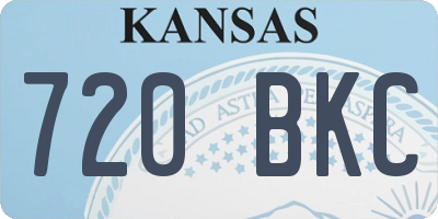 KS license plate 720BKC