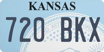 KS license plate 720BKX