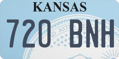 KS license plate 720BNH