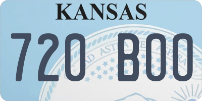 KS license plate 720BOO