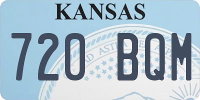 KS license plate 720BQM