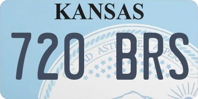 KS license plate 720BRS