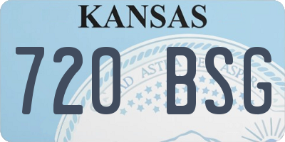 KS license plate 720BSG