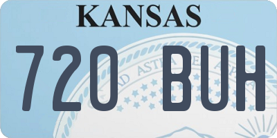 KS license plate 720BUH