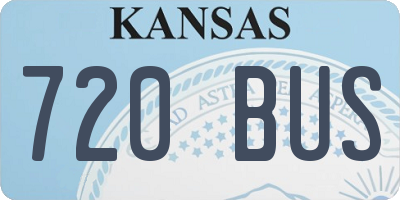 KS license plate 720BUS