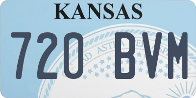 KS license plate 720BVM