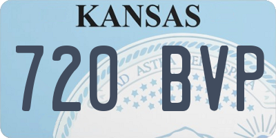 KS license plate 720BVP