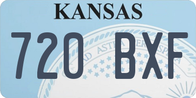 KS license plate 720BXF