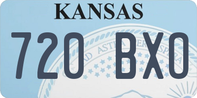 KS license plate 720BXO