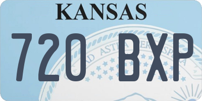 KS license plate 720BXP