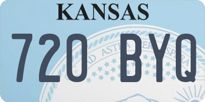 KS license plate 720BYQ