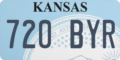 KS license plate 720BYR