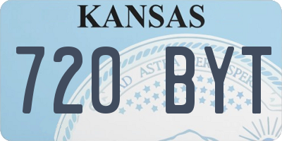 KS license plate 720BYT
