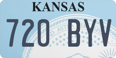 KS license plate 720BYV