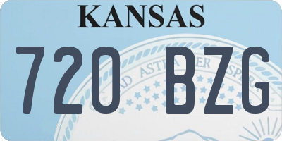 KS license plate 720BZG