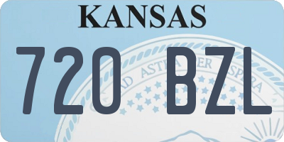 KS license plate 720BZL