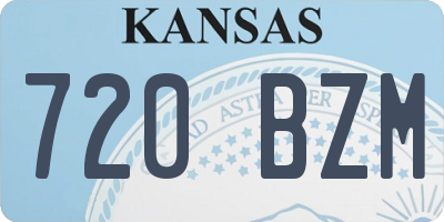 KS license plate 720BZM