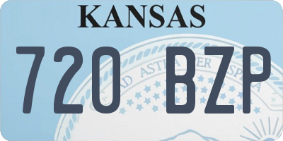 KS license plate 720BZP