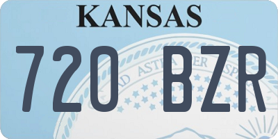 KS license plate 720BZR